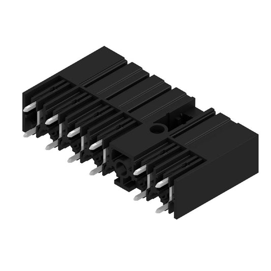 1543210000 - 7.62mm Male PCB Connector, 180° Angle, Black Finish, 30 Pack  (Pack of 30)