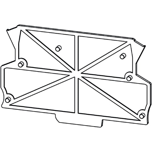 1046410000 - Black End Plate for OMNIMATE, 1.5mm Width, 55.85mm Depth  (Pack of 50)