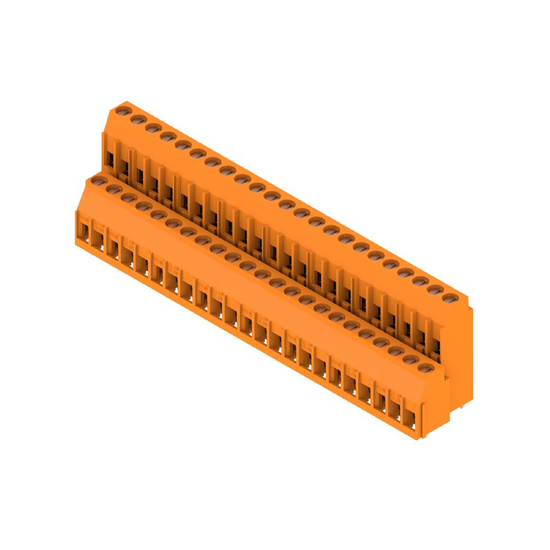 1977670000 - 5.08mm Orange PCB Terminal with 46 Poles at 90° Angle  (Pack of 10)