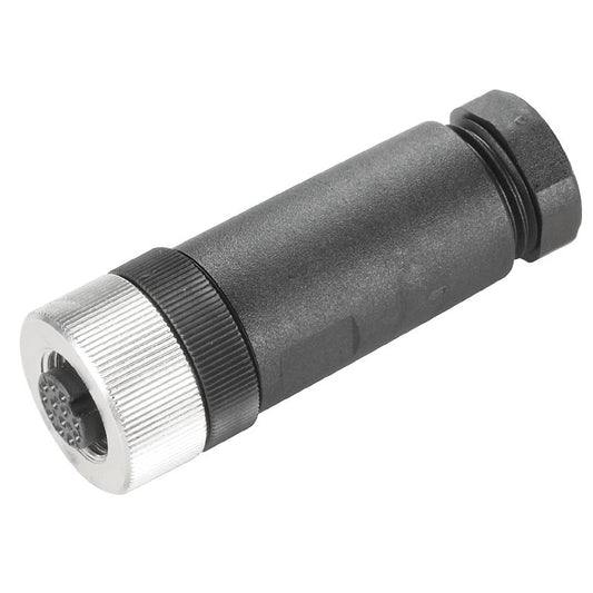 1924960000 - IP67 M12 Connector, 6-8mm Cable, PA Housing, Gold Contacts
