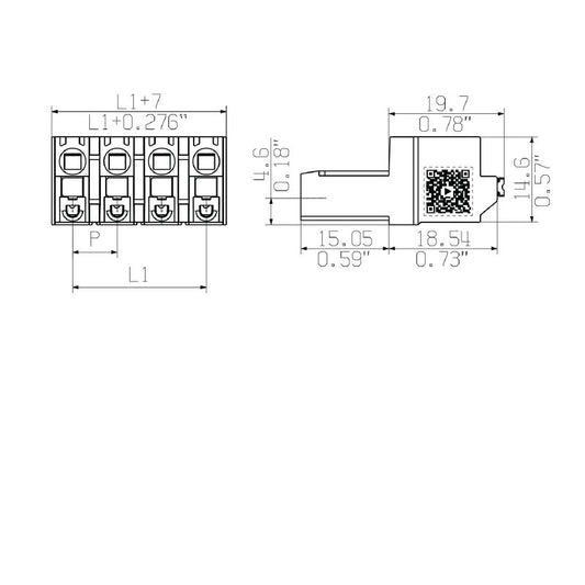 1043590000 - 7.62mm PCB Connector, 2 Poles, PUSH IN Mechanism  (Pack of 126)