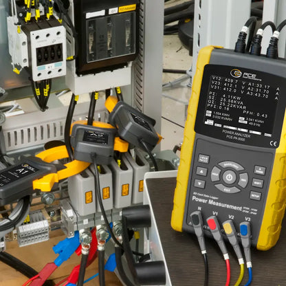 PCE-PA 8000 - Clamp Meter with SD Card Logging & 3.7" Display
