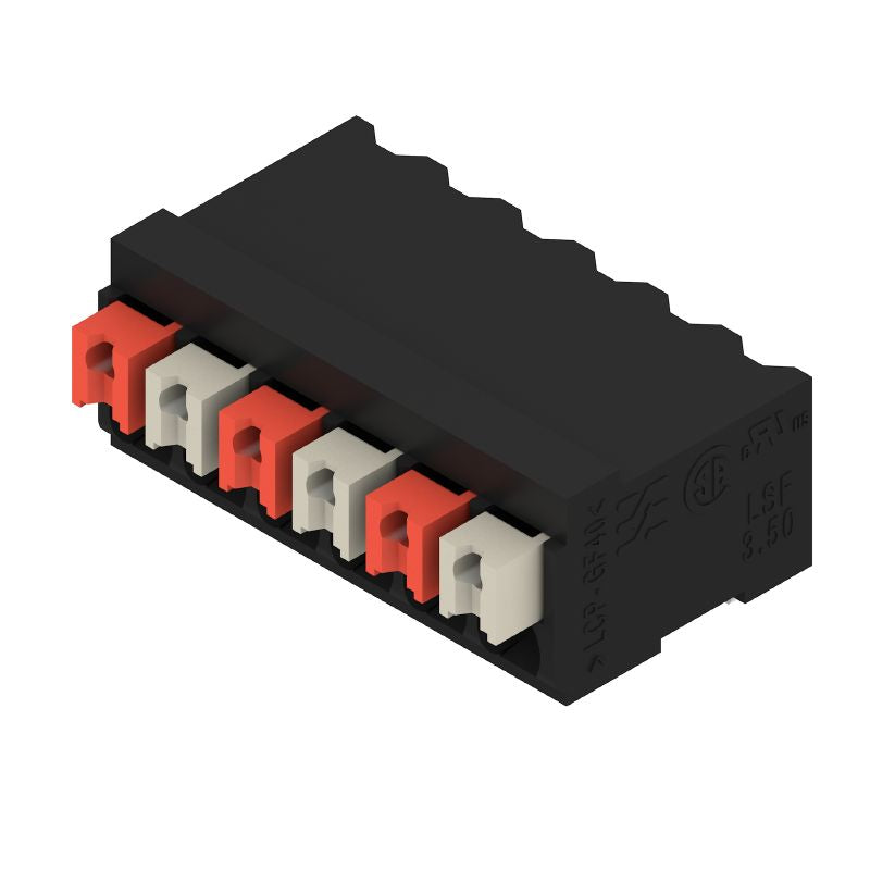 2604100000 - 3.50mm Black PCB Terminal with 90° Connection, 6 Poles  (Pack of 265)