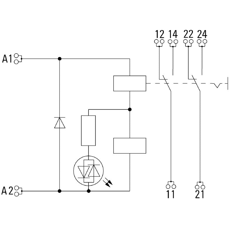 2576190000 - 24V DC Relay Module with 2 CO Contacts and Test Button  (Pack of 10)