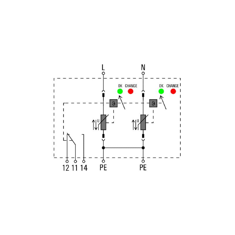 2591310000 - Surge Voltage Arrester for TN-S Systems with Remote Contact
