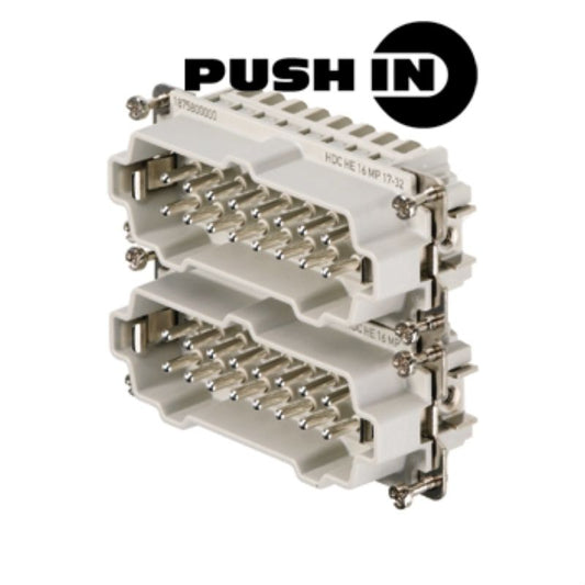 1875800000 - 16A Male Connector, 84.5mm Depth, Low Smoke Emission