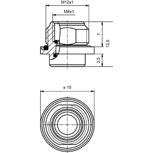 2424500000 - Durable M8 Connector, 10mm Height, Nickel-Plated Housing  (Pack of 25)
