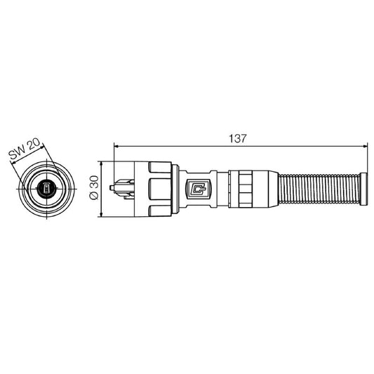 1963290000 - IP67 SC-RJ POF Connector with Kink Protection  (Pack of 10)