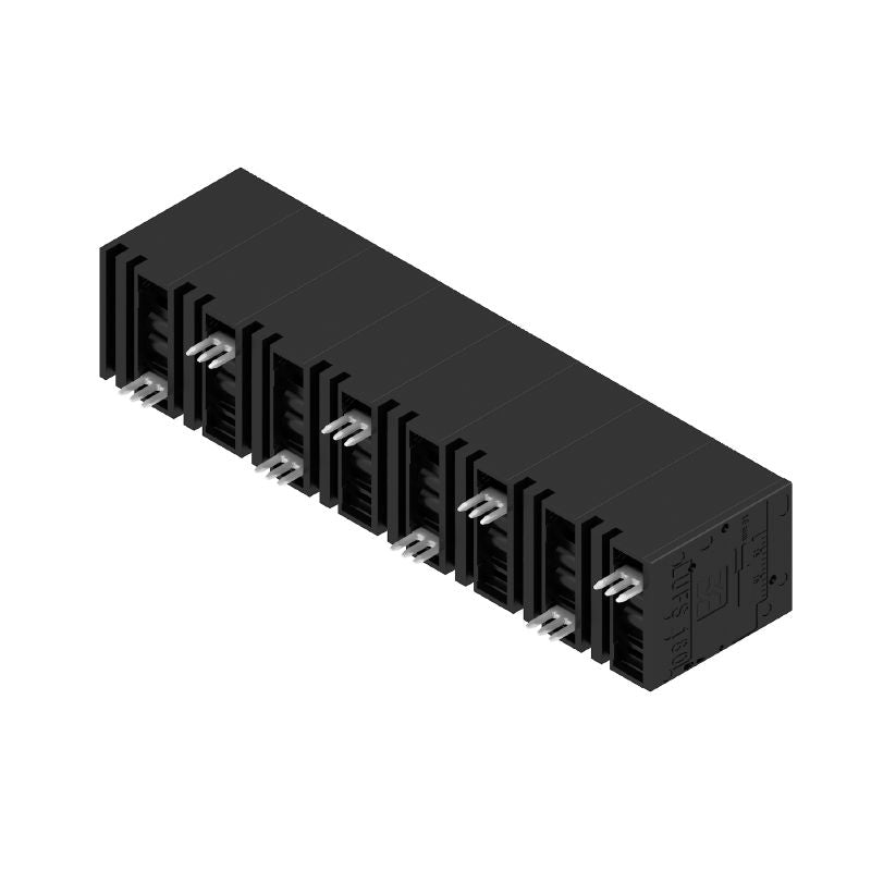 2492270000 - 8-Pole Black PCB Terminal Block, 15mm Pitch, Push-In Connection  (Pack of 10)