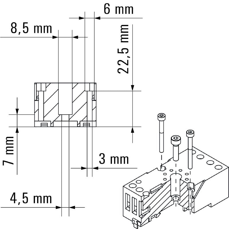 1132810000 - 12A Relay Socket with CO Contact for Secure Installation  (Pack of 10)