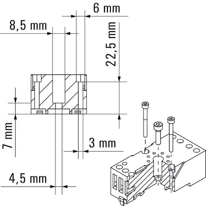 1132810000 - 12A Relay Socket with CO Contact for Secure Installation  (Pack of 10)
