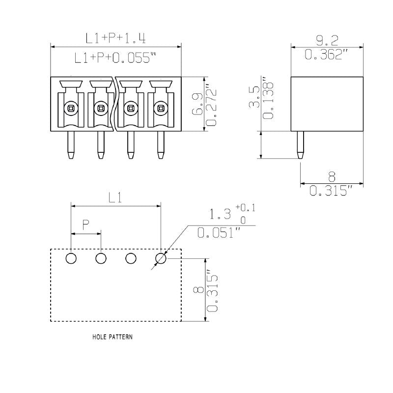 2643520000 - 3.81mm Pitch Board Connection with 12 Poles & 90° Elbow  (Pack of 234)