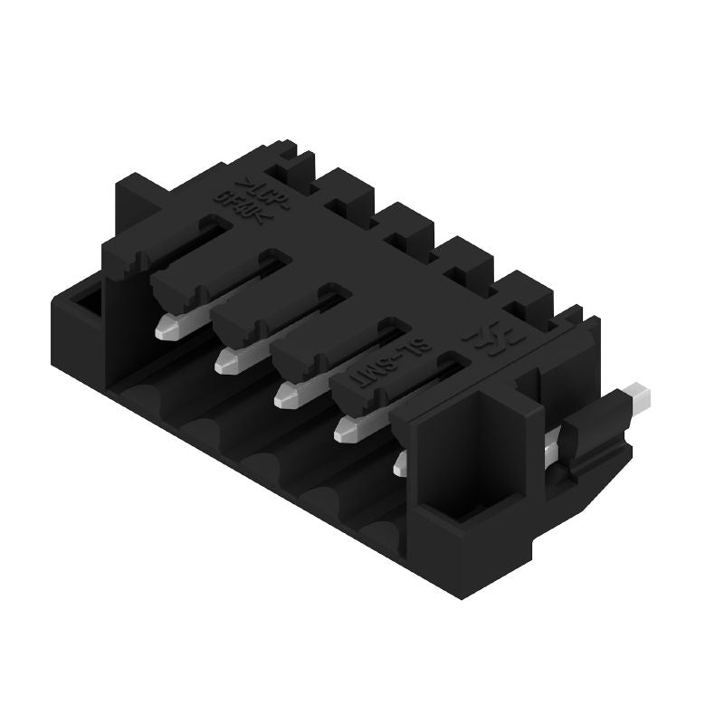 1000610000 - 5-Pole PCB Connector, 1.5mm Tinned Pins, 90° Angle  (Pack of 50)