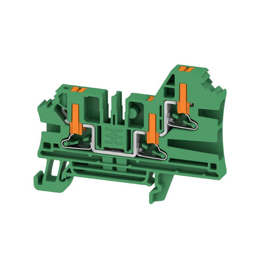 2872030000 - Green 4mm² Feed-Through Terminal Block, 32A, PUSH IN Connection  (Pack of 50)