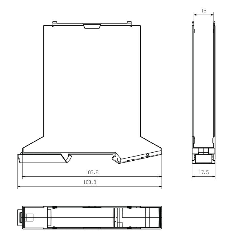 2554640000 - OMNIMATE Modular Housing 17.5mm Agate Grey, -40 to 120 °C  (Pack of 12)
