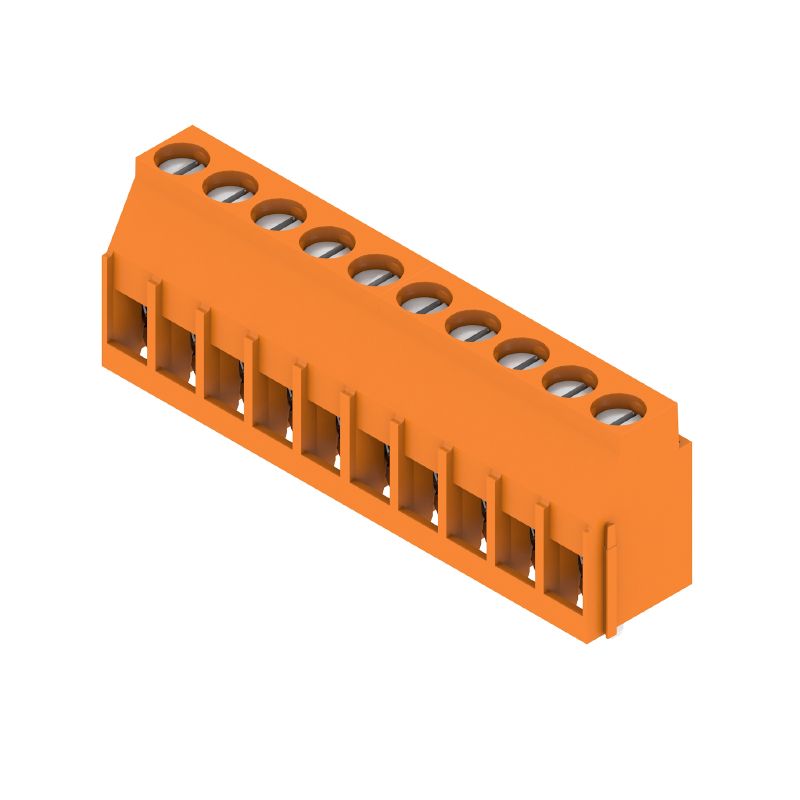 1001910000 - 5.08mm PCB Terminal, 10 Poles, 90° Connection, Tinned Orange  (Pack of 36)