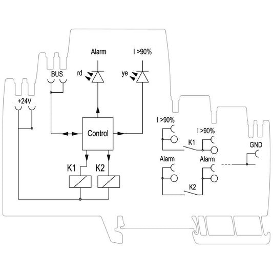 2082770000 - 24V DC Alarm Module, Compact 96.5mm Depth, cULus Certified