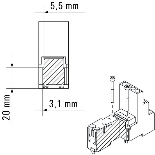7760056263 - 12A SCM 2CO ECO Relay Socket with Screw Connections  (Pack of 10)