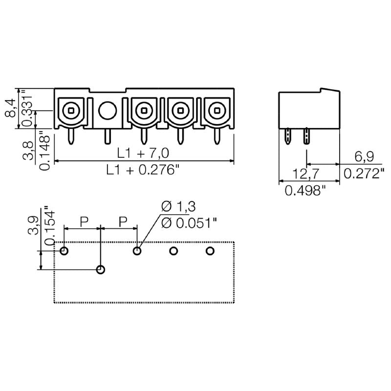1081850000 - 4-Pole 7.62mm PCB Plug-In Connector with Solder Flange  (Pack of 48)