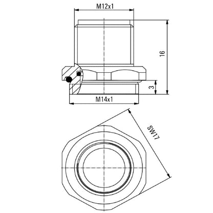 2423980000 - M12 Pin Plug Housing, 9mm Height, RoHS Compliant  (Pack of 25)