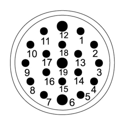 1170120000 - SAI-M23-SE-19 Male Connector, 19 Poles, RoHS Compliant