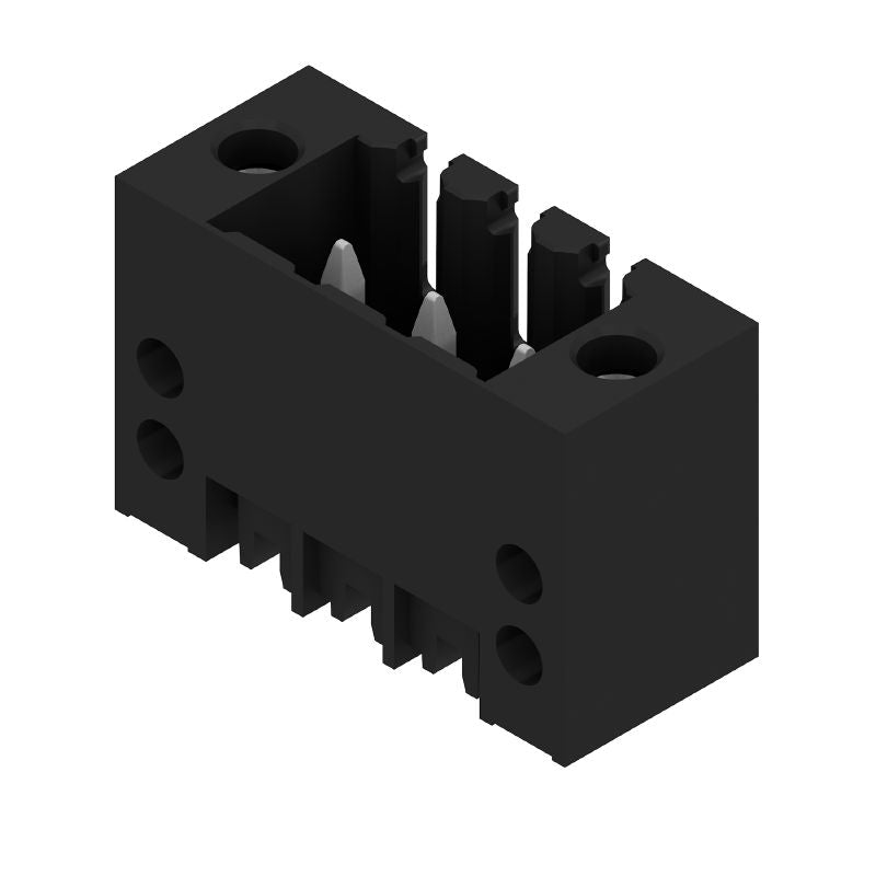 1760974001 - 3-Pole 3.50mm PCB Connector with 180° Elbow  (Pack of 265)