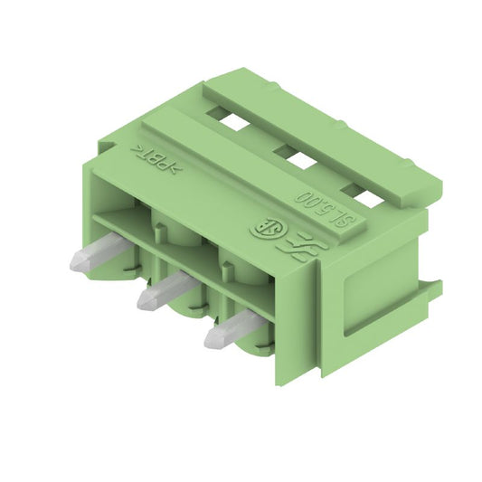 1006640000 - 3-Pole 5mm PCB Connector, 180° Angle, Tin-Coated Pins  (Pack of 100)