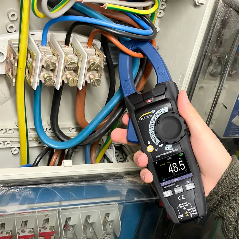 PCE-DC 25 - Bluetooth Voltmeter, 0-1000A, 34mm Clamp with NCV Function