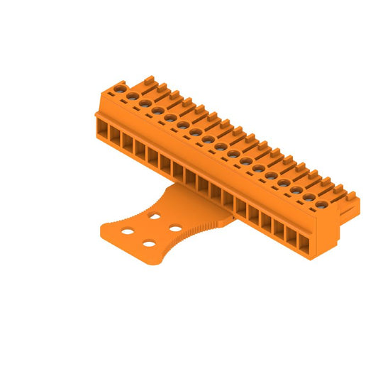1236420000 - 3.81mm 17-Pole Female Connector with Clamping Yoke, Box of 50  (Pack of 50)
