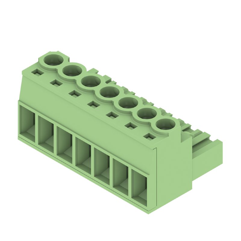 1205020000 - 7-Pole 5.00mm Female PCB Connector with 180° Clamp  (Pack of 48)