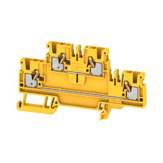 2744260000 - Yellow Double-Tier 2.5mm² Feed-through Terminal, 800V, 24A  (Pack of 50)