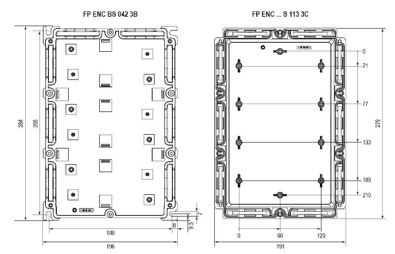 2632940000 - 196mm x 284mm Polycarbonate FieldPower Enclosure, IP65 Rated