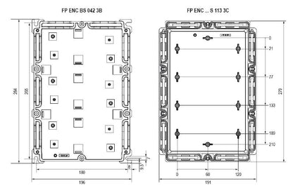 2632940000 - 196mm x 284mm Polycarbonate FieldPower Enclosure, IP65 Rated