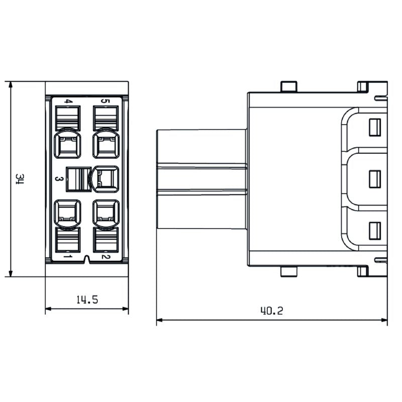2636190000 - 5-Pole 400V Signal Module with PUSH IN Mechanism