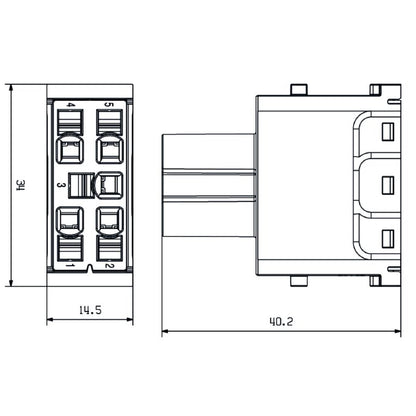 2636190000 - 5-Pole 400V Signal Module with PUSH IN Mechanism