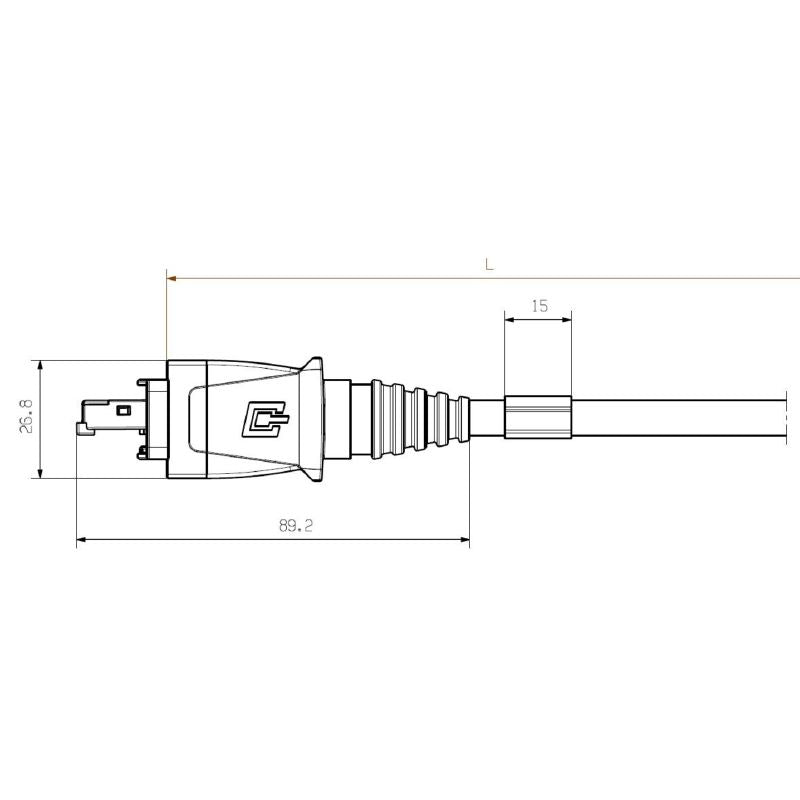 1307610100 - 10m PROFINET Dragline Cable, RJ45 IP67 PushPull Design ...