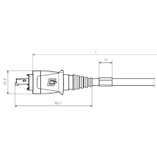 1307610100 - 10m PROFINET Dragline Cable, RJ45 IP67 PushPull Design