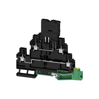 2894120000 - 4mm² Fuse Terminal, 6.3A, Black Screw Connection  (Pack of 50)