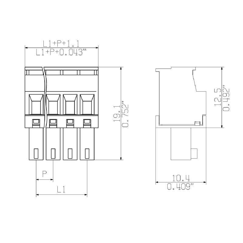 2640140000 - OMNIMATE 3.5mm Connector, 16 Poles, 90° Outlet  (Pack of 72)