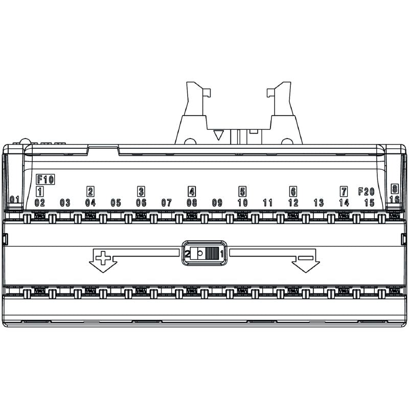1463540000 - TIAL F10 10-Pole DIN Adapter with Long Locking Lever