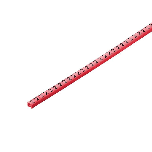1568241509 - Red 3 x 3.4 mm Cable Labels, 1.3-3 mm Diameter, RoHS Compliant  (Pack of 500)