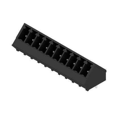 1976600000 - 3.81mm Black PCB Connector, 10 Poles, 135-Degree Angle  (Pack of 50)
