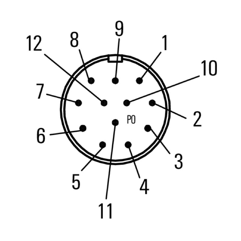 1906290500 - 5m M23 Connector Sensor Line with 12 Poles