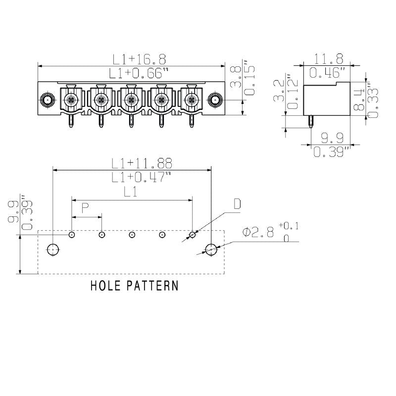 2568950000 - 7.62mm 3-Pole Gold-Plated PCB Connector, 90° Angle  (Pack of 54)