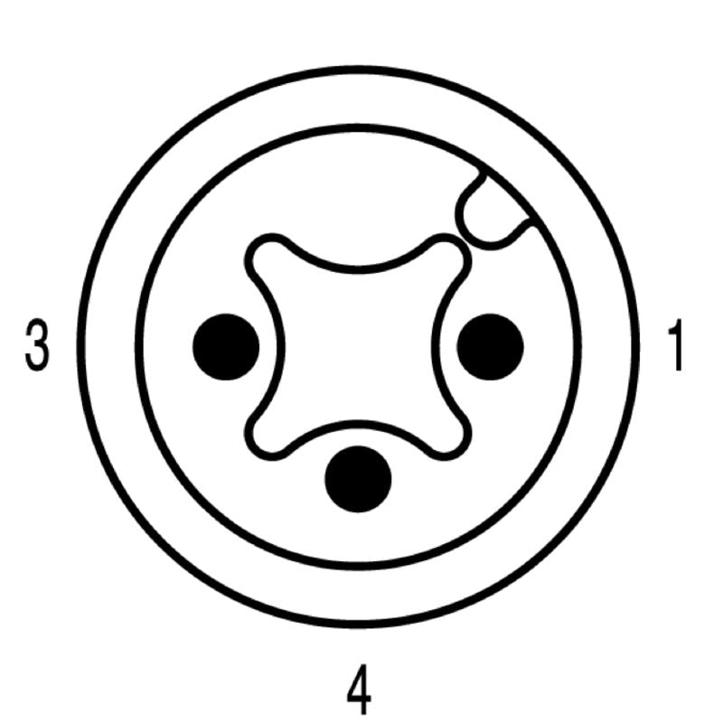 9457390340 - 3.4m PUR M12 3-Pole Connector Cable
