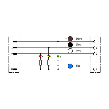 2812720500 - 5m M12 Connector Sensor/Actuator Cable with LED