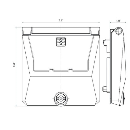 2003150000 - Lockable Double Frame Metal Cover, 134mm x 132mm