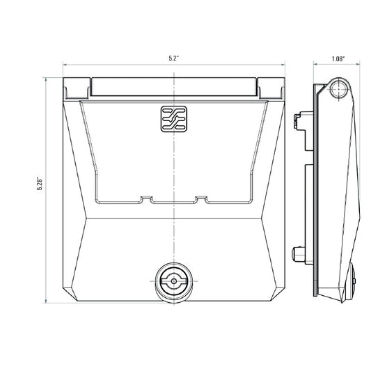 2003150000 - Lockable Double Frame Metal Cover, 134mm x 132mm