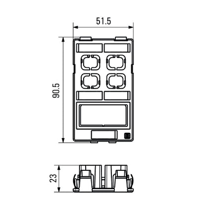 1450570000 - 5-Insert Shielded Plate for Front Communication Applications