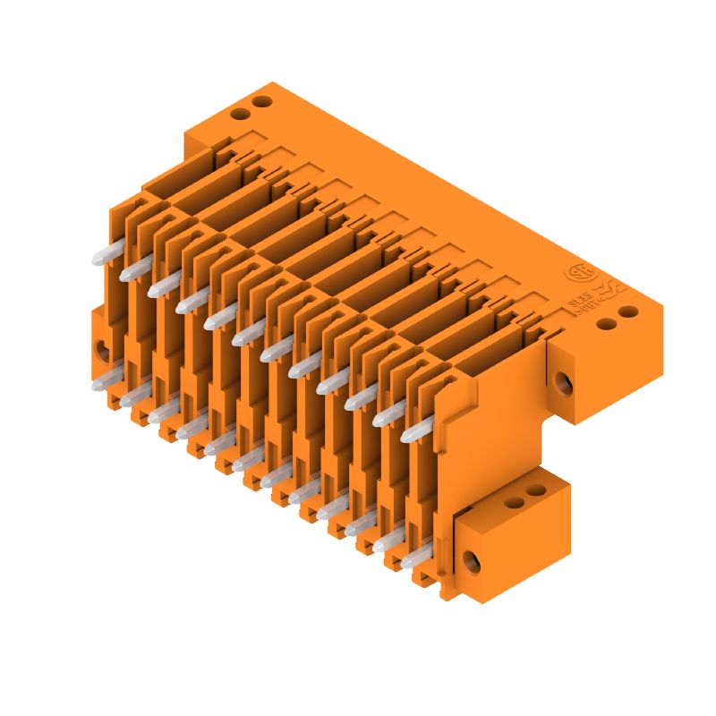 1641290000 - 24-Pole 3.5mm Male PCB Connector with Flange, 180° Angle  (Pack of 10)